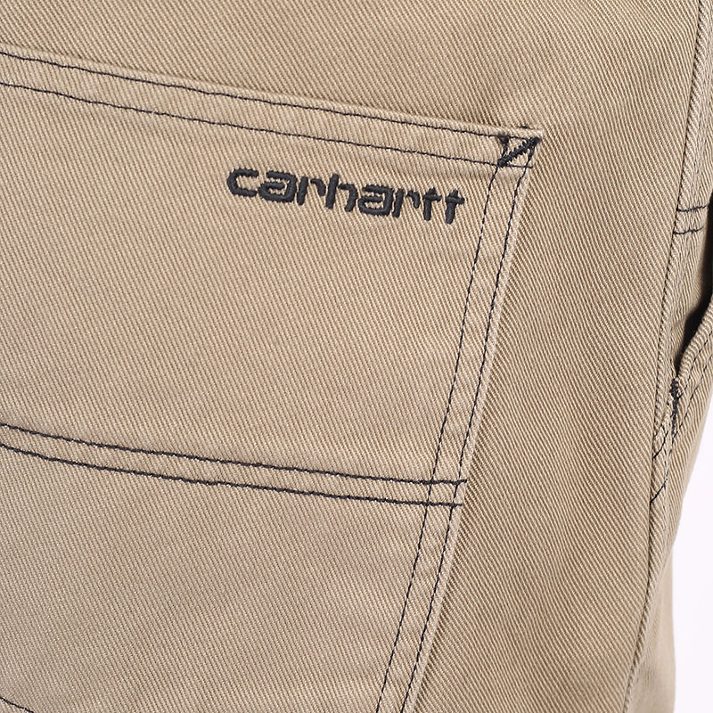 мужские бежевые брюки Carhartt WIP Double Front Pants I029770-tanami - цена, описание, фото 7